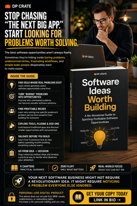 Software Ideas Worth Building How to Spot Profitable Problems Before You Build